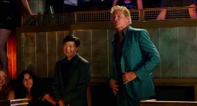 But when it counted most
he had my very toned back, - Killing Hasselhoff