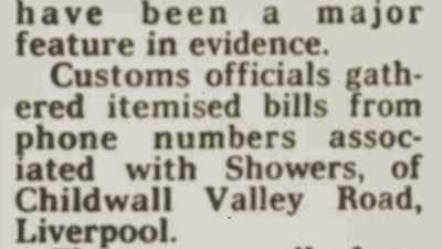 But itemised phone records
produced at the trial - Liverpool Narcos