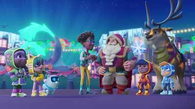 But it's not Christmas
until we light the tree. - The Action Pack Saves Christmas