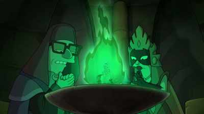 But look. There's a complication.
They've been joined by a tiny dork. - Disenchantment