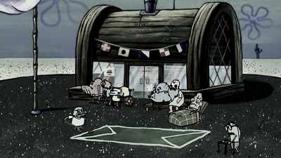 But as luck would
have it, the failings - SpongeBob DocuPants