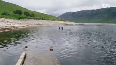 But on special days,
when the water's very low, - Scotland from the Sky