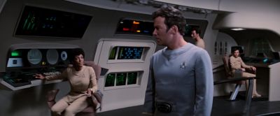 But one of them is refusing to step into the transporter - Star Trek: The Motion Picture
