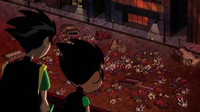 - But... my plan.
- Guess you didn't see that one coming, did ya, Boy Wonder. - Teen Titans Go! Vs  Teen Titans