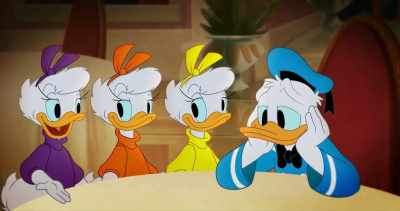But protecting Daisy by not telling her
about the Three Caballeros - Legend of the Three Caballeros