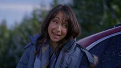 But after she signed the contract,
she found out they're going to build - Christmas at the Drive-In