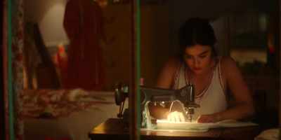 But sitting there
at my sewing machine, - Katy Keene
