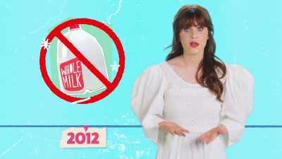 But soon, skim milk
would also learn - What Am I Eating? With Zooey Deschanel
