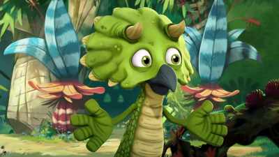 But tea parties
need to have soft, gentle music! - Gigantosaurus