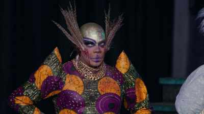 But the skull mask,
and skull prop - The Boulet Brothers' Dragula: Titans