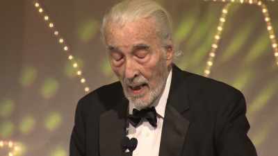 'But there is a none-too-coded
message attached - The Life and Deaths of Christopher Lee