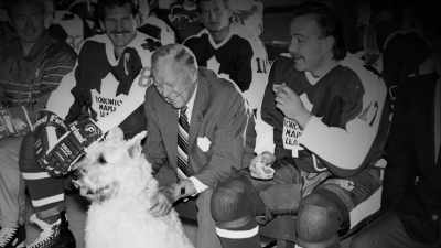 But his third year he sat down,
no problem on the ice, - Offside: The Harold Ballard Story