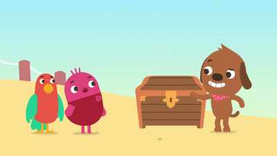 But this time,
there will be treasure inside that chest. - Sago Mini Friends