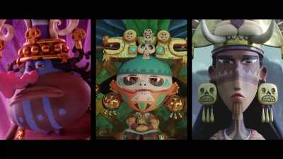 But together,
we create a mighty fist! - Maya and the Three