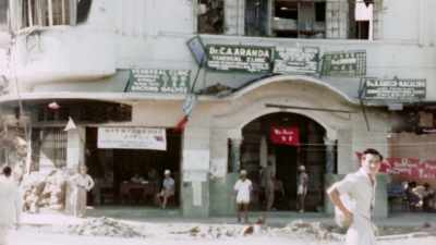 But weeks after liberation,
Manila is on the mend. - The Pacific War in Color
