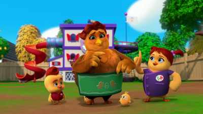 But with a little hard work,
we'll have this salon - The Chicken Squad