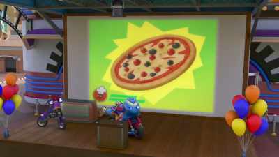 - Buy one pizza
and get the second one free! - Ricky Zoom