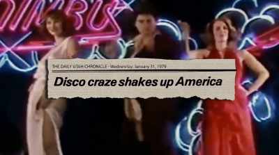 - Buy it today,
be a disco star tonight. - The Bee Gees: How Can You Mend a Broken Heart