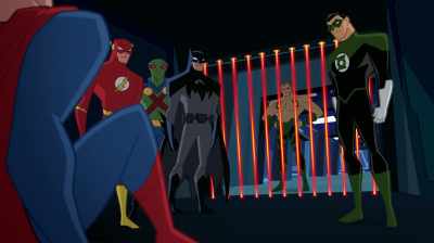 - (BUZZES)
- (GROANS) - Justice League Action