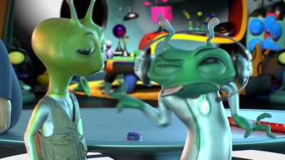 [buzzing] - Alien TV