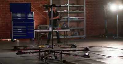 By changing the gains
on the flight controller, - White Rabbit Project