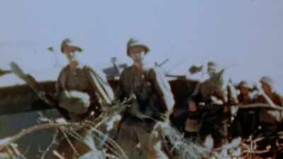 BY DAY'S END, THEY SECURE
SIX MILES OF BEACH, - The Pacific War in Color