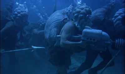By learning to breathe
and walk on the seafloor... - Mysterious Island