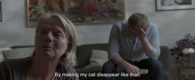 By making my cat disappear like that. - Under the Tree