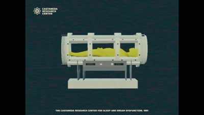 By placing a human subject
in the chamber, - The Edge of Sleep