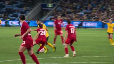 Caitlin Foord accelerates again. - Matildas: The World at Our Feet