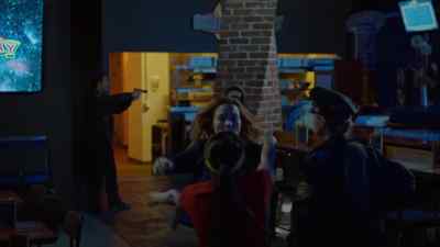 [Cal pounds the bar] - Aurora Teagarden Mysteries: A Lesson in Murder