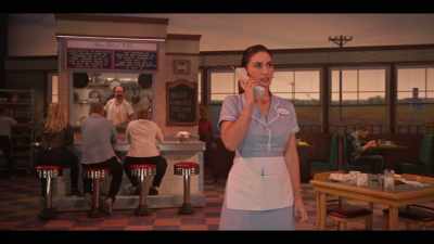 - [Cal rings bell]
- Hey. - Waitress: The Musical
