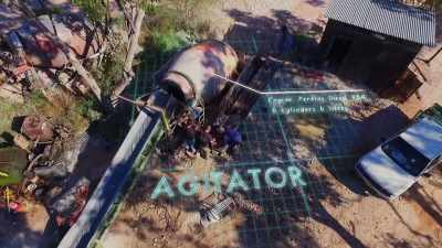 Called an Agitator,
this one-time cement-mixer - Outback Opal Hunters