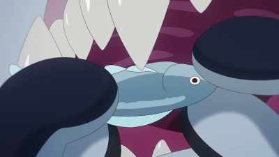 Calm down, you too! They even keep
sharks in aquariums these days. - Lu Over the Wall