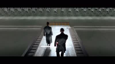 CALVIN: There is a robot in this formation that does not belong. - I, Robot
