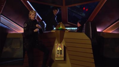 Cam, everyone else is onboard.
Time to get out of there. - Stargate SG-1