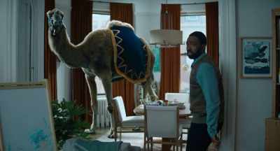 -[camel groans]
-[screams] - Genie