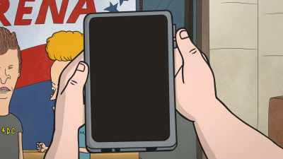 [camera lens clicks] - Beavis and Butt Head Do the Universe