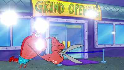 [camera shooting]
[crowd cheering] - SpongeBob DocuPants