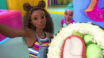 [camera shutter snaps] - Barbie: A Touch of Magic