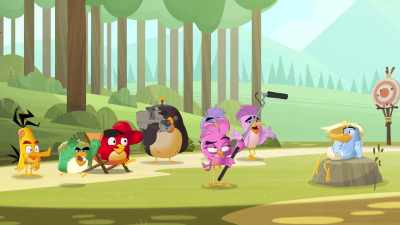[campers cheering and hooting] - Angry Birds: Summer Madness