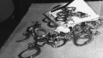 "Can I get 20 sets
of handcuffs?" - History's Greatest Heists with Pierce Brosnan