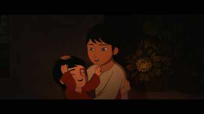 - Can I pull yours?
- (He laughs and gurgles) - The Breadwinner