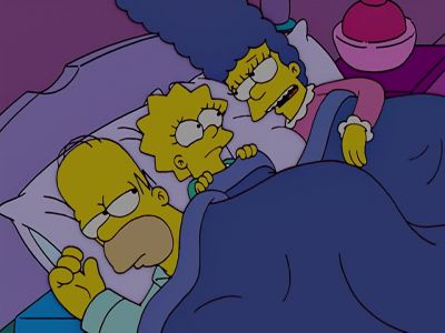 Can I sleep with you guys - The Simpsons