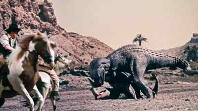 Can't get through here!
Go back to the professor. - The Valley of Gwangi
