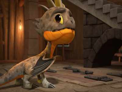 Can't leave the slobberer alone.
I'll be back. - Dragons: Rescue Riders