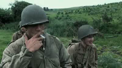 Caparzo is itHey drop dead CorporalGot youAnd saluting the captain makes him a target for GermansSo don't do it especially when l'm next to him - Saving Private Ryan