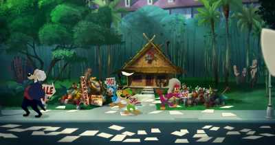 (car door opens, closes) - Legend of the Three Caballeros