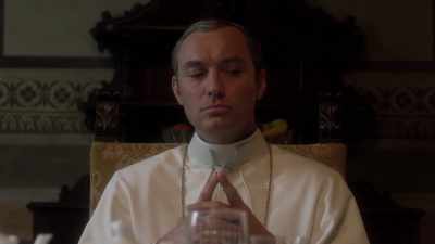 Cardinal ozolins and cardinal aguirre
were slapping each other, - The Young Pope