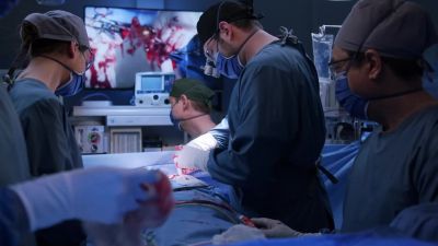 - Carotid is cross-clamped.
- Brain waves look good. - Chicago Med